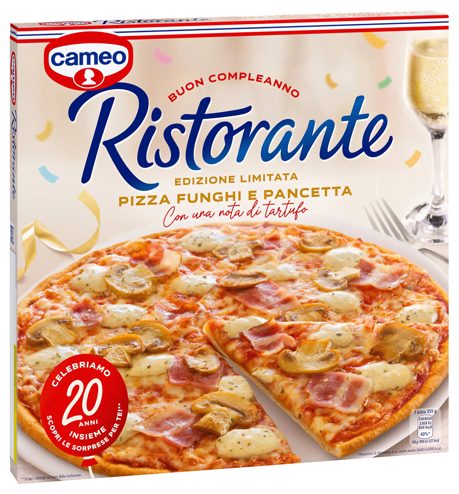 cameo Ristorante pizza funghi e pancetta